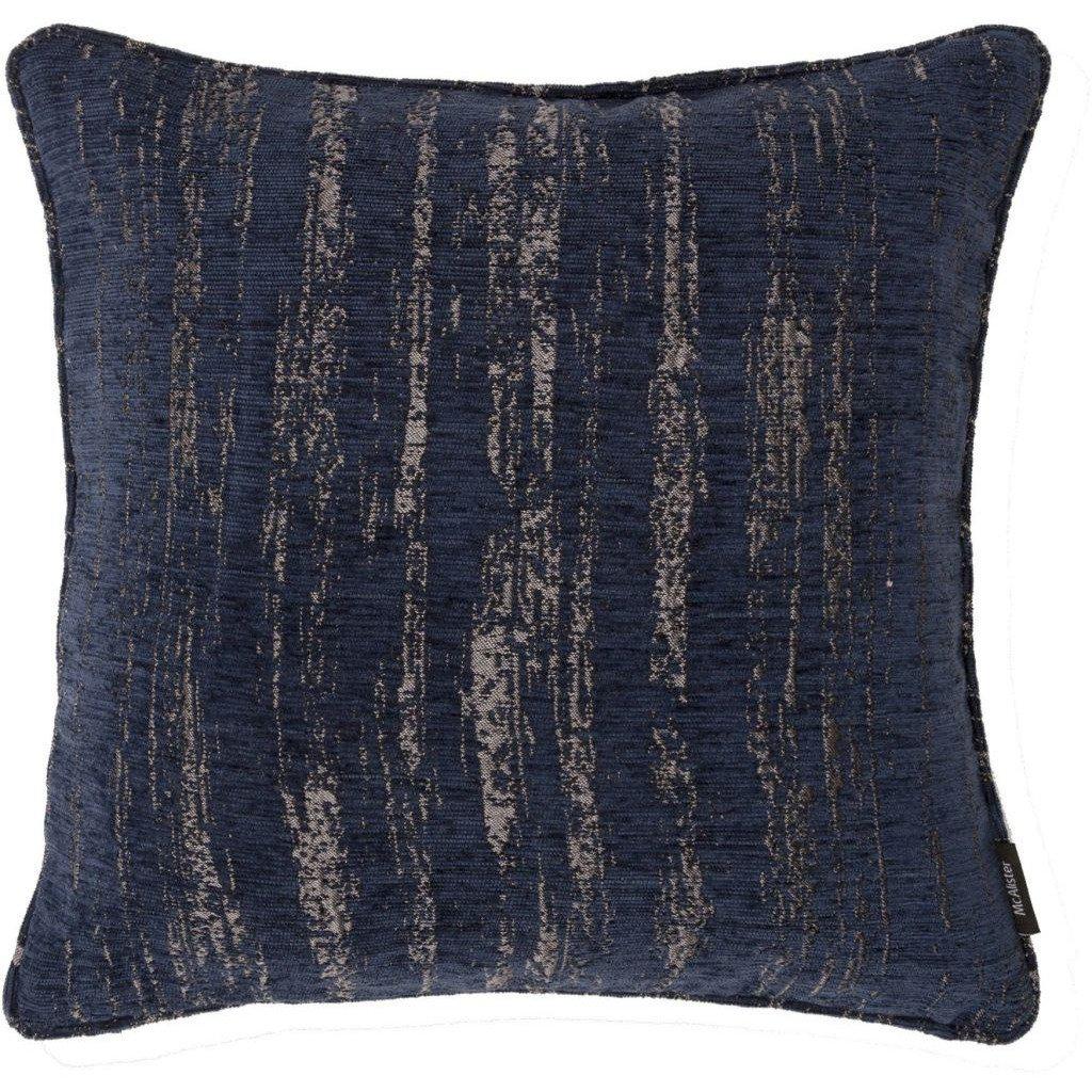 McAlister Textiles Textured Chenille Navy Blue Cushion Cushions and Covers Cover Only 43cm x 43cm 
