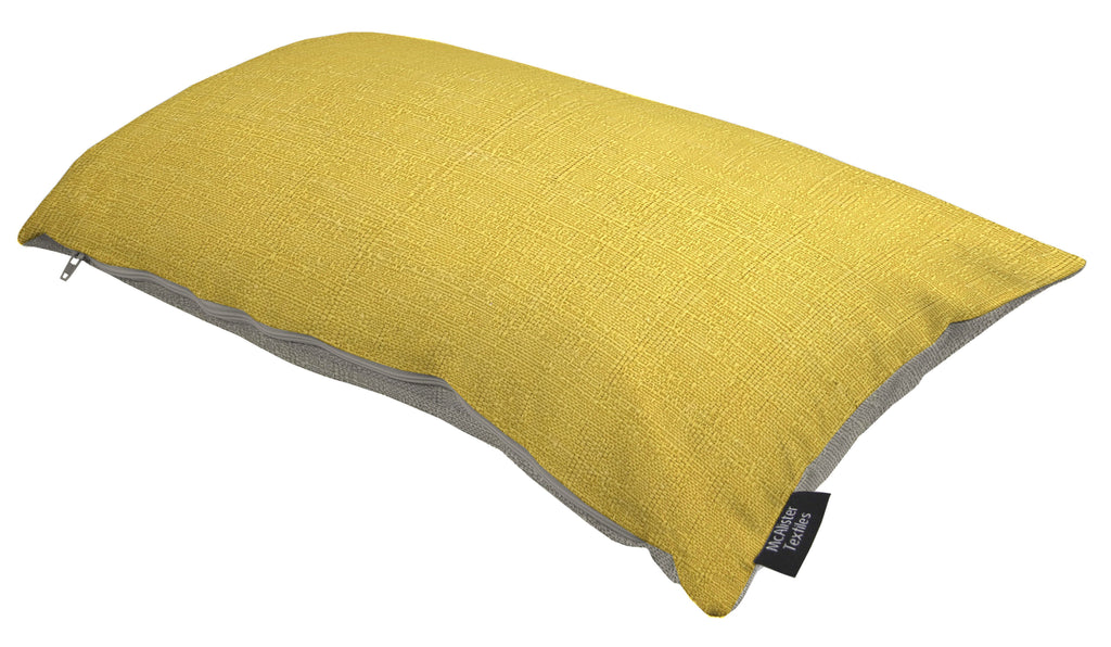 McAlister Textiles Harmony Ochre Yellow and Dove Grey Plain Pillow Pillow Cover Only 50cm x 30cm 