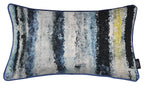 Laden Sie das Bild in den Galerie-Viewer, McAlister Textiles Aura Navy Blue Printed Velvet Pillow Pillow Cover Only 50cm x 30cm 
