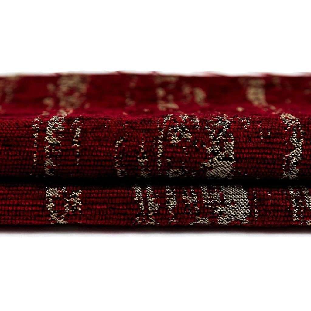 McAlister Textiles Textured Chenille Wine Red Fabric Fabrics 