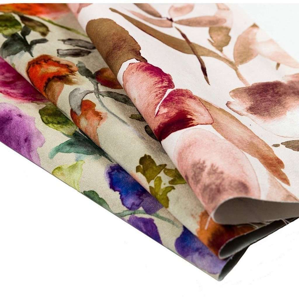 McAlister Textiles Renoir Floral Orange Velvet Fabric Fabrics 