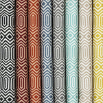 Laden Sie das Bild in den Galerie-Viewer, McAlister Textiles Colorado Geometric Duck Egg Blue Fabric Fabrics 
