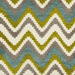 Laden Sie das Bild in den Galerie-Viewer, McAlister Textiles Navajo Blue + Lime Green Striped Fabric Fabrics 1 Metre 
