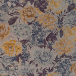 Laden Sie das Bild in den Galerie-Viewer, McAlister Textiles Blooma Blue, Grey and Ochre Fabric Fabrics 1 Metre 
