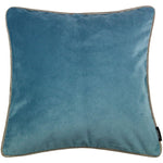 Laden Sie das Bild in den Galerie-Viewer, McAlister Textiles Matt Duck Egg Blue Contrast Piped Velvet Cushion Cushions and Covers Cover Only 43cm x 43cm 
