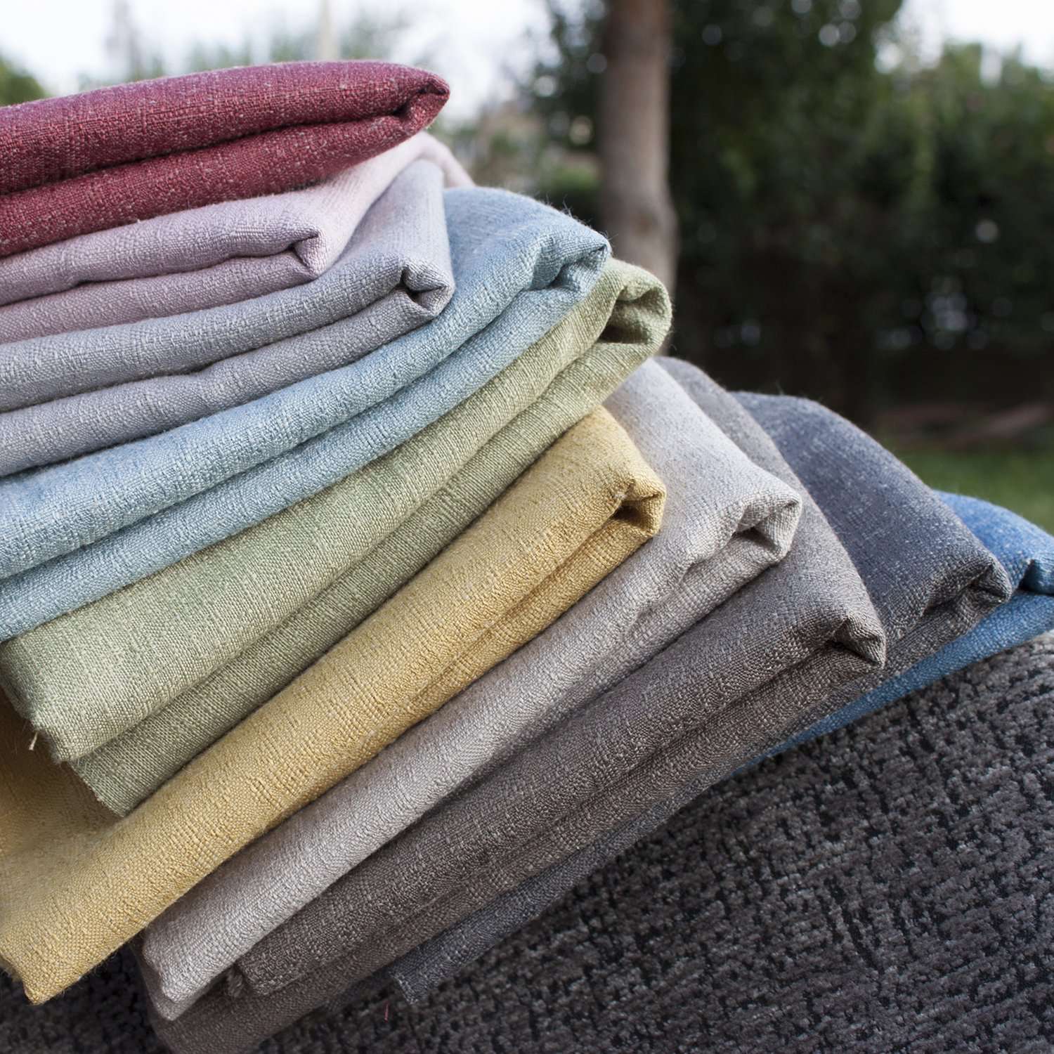 McAlister Textiles Harmony Linen Blend Mocha Textured Fabric Fabrics 