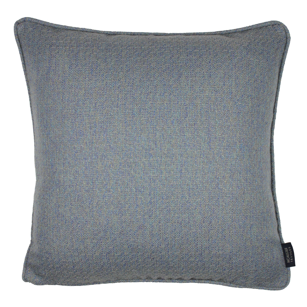 McAlister Textiles Highlands Blue Textured Plain Cushion Cushions and Covers Cover Only 43cm x 43cm 