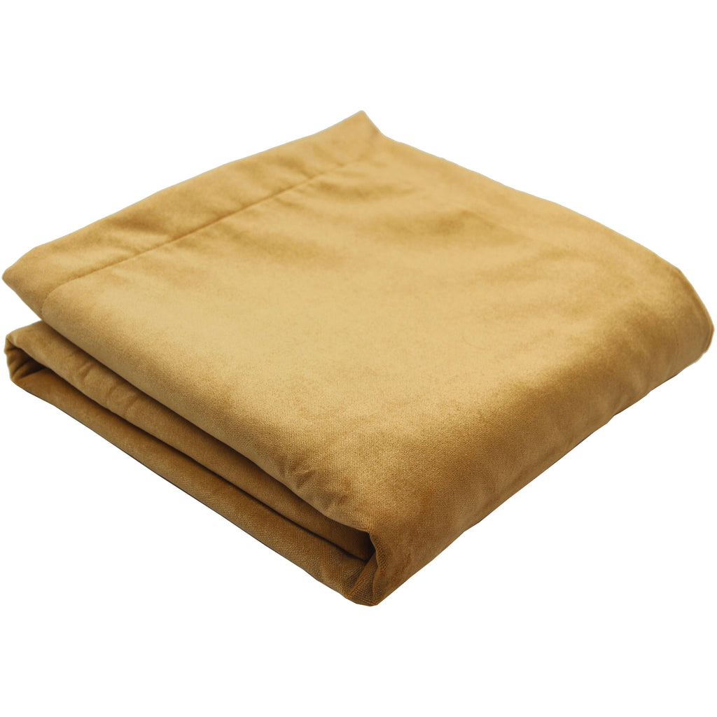 McAlister Textiles Matt Ochre Yellow Velvet Throw Blankets & Runners Throws and Runners Regular (130cm x 200cm) 