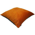 Laden Sie das Bild in den Galerie-Viewer, McAlister Textiles Deluxe Velvet Burnt Orange + Grey 66cm x 66cm Floor Cushion Floor Cushions 
