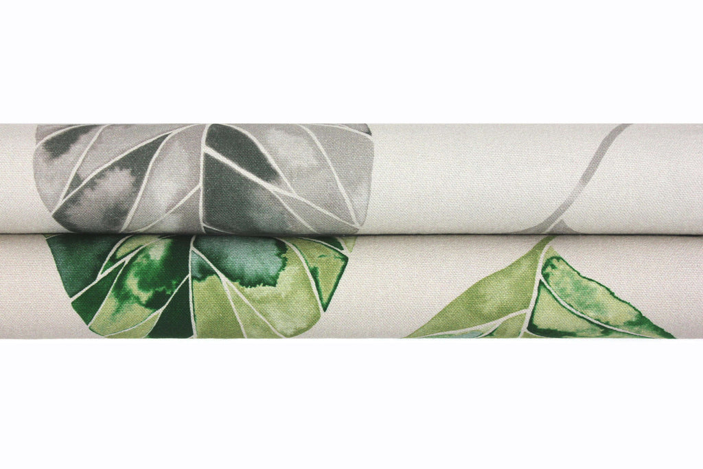 McAlister Textiles Leaf Forest Green Floral Cotton Print Fabric Fabrics 