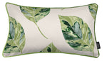 Laden Sie das Bild in den Galerie-Viewer, McAlister Textiles Leaf Forest Green Floral Cotton Print Piped Edge Pillows Pillow Cover Only 50cm x 30cm 
