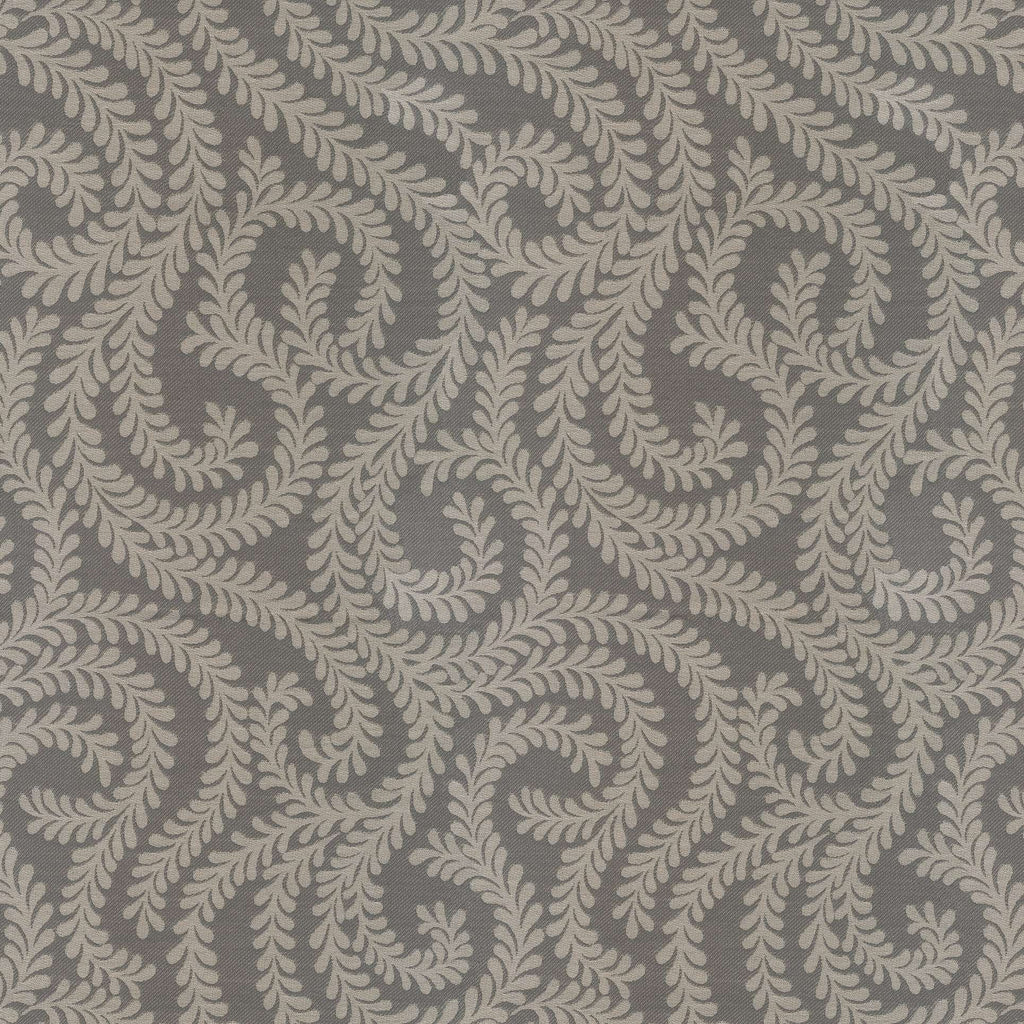 McAlister Textiles Little Leaf Charcoal Grey Fabric Fabrics 1 Metre 