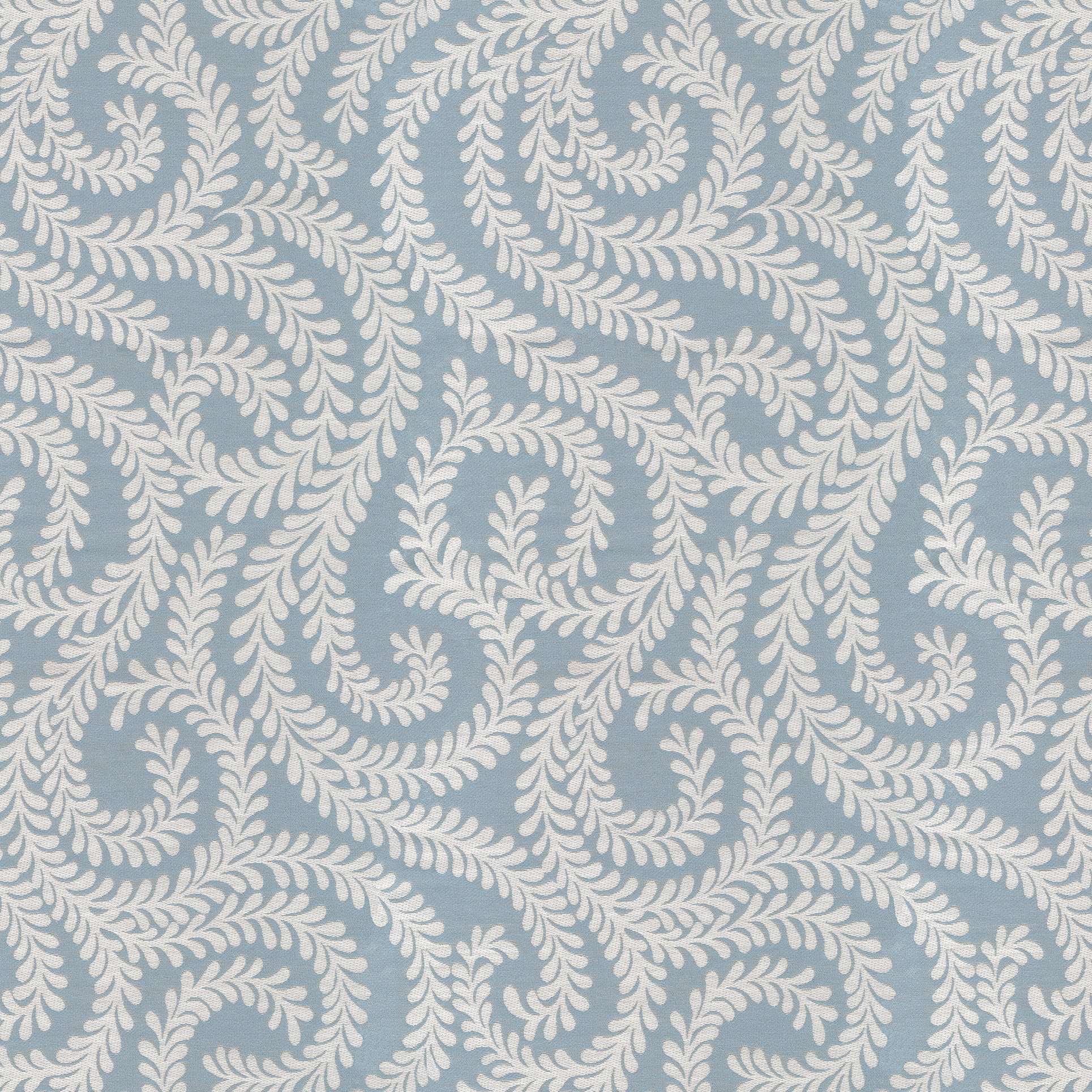 McAlister Textiles Little Leaf Wedgewood Blue Fabric Fabrics 1 Metre 