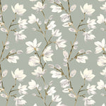 Laden Sie das Bild in den Galerie-Viewer, McAlister Textiles Magnolia Duck Egg Floral Cotton Print Fabric Fabrics 

