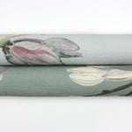 Laden Sie das Bild in den Galerie-Viewer, McAlister Textiles Magnolia Duck Egg Floral Cotton Print Fabric Fabrics 
