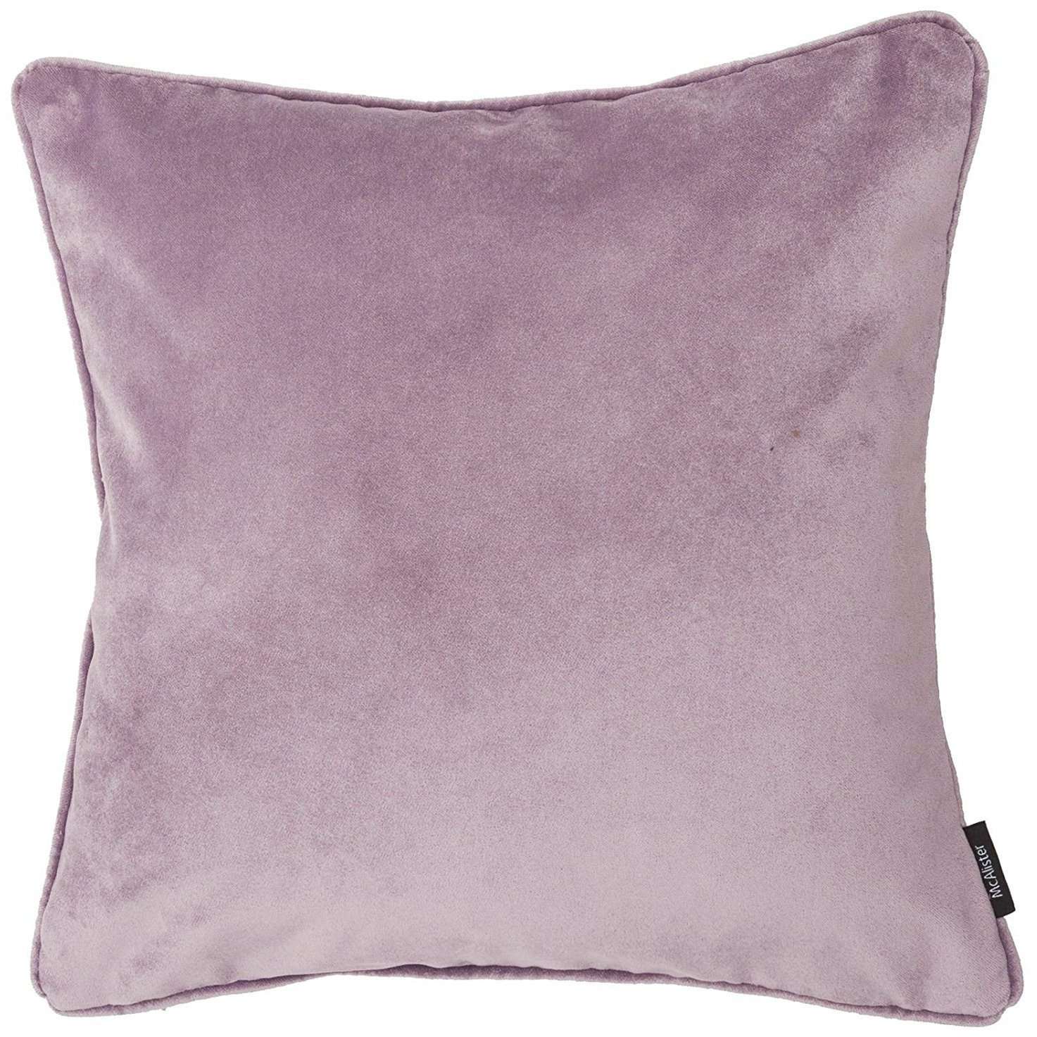 McAlister Textiles Matt Lilac Purple Piped Velvet Cushion Cushions and Covers Cover Only 43cm x 43cm 