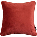 Laden Sie das Bild in den Galerie-Viewer, McAlister Textiles Matt Rust Red Orange Piped Velvet Cushion Cushions and Covers Cover Only 43cm x 43cm 
