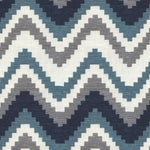 Laden Sie das Bild in den Galerie-Viewer, McAlister Textiles Navajo Navy Blue Striped Fabric Fabrics 1 Metre 
