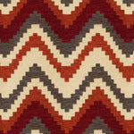 Laden Sie das Bild in den Galerie-Viewer, McAlister Textiles Navajo Red + Burnt Orange Striped Fabric Fabrics 1 Metre 
