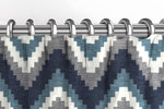 Laden Sie das Bild in den Galerie-Viewer, McAlister Textiles Navajo Navy Blue Striped Curtains Tailored Curtains 
