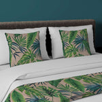 Laden Sie das Bild in den Galerie-Viewer, McAlister Textiles Palm Leaf New Velvet Print Bedding Set Bedding Set Runner (50x240cm) + 2x Cushion Covers 
