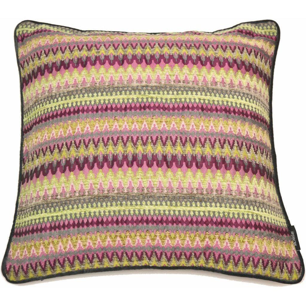 McAlister Textiles Curitiba Aztec Pink + Grey Aztec Cushion Cushions and Covers Cover Only 43cm x 43cm 