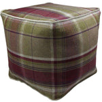 Laden Sie das Bild in den Galerie-Viewer, McAlister Textiles Deluxe Tartan Purple + Green Cube Seat Stool Square Stool 

