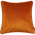 Laden Sie das Bild in den Galerie-Viewer, McAlister Textiles Matt Burnt Orange Piped Velvet Cushion Cushions and Covers Cover Only 43cm x 43cm 
