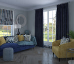 Laden Sie das Bild in den Galerie-Viewer, McAlister Textiles Textured Chenille Navy Blue Curtains Tailored Curtains 
