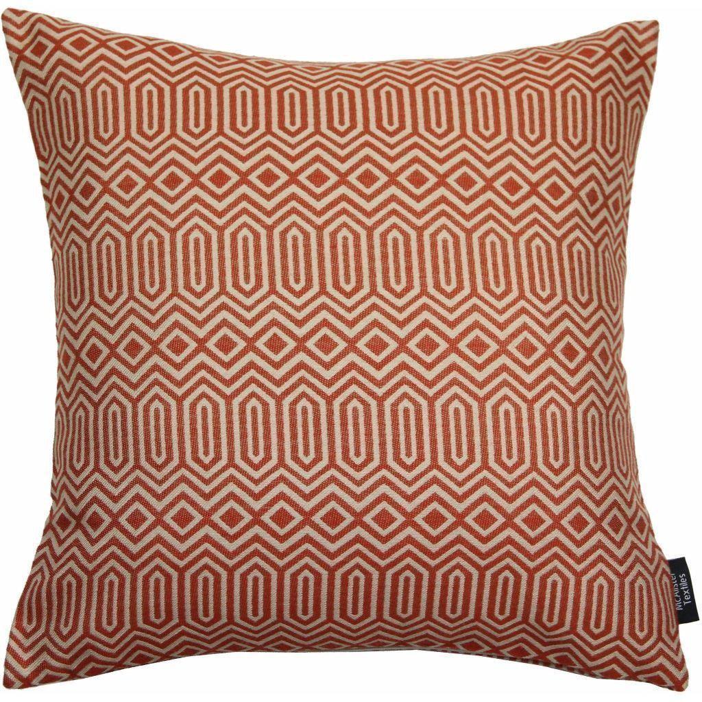 McAlister Textiles Colorado Geometric Burnt Orange Cushion Cushions and Covers Cover Only 43cm x 43cm 