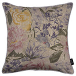 Laden Sie das Bild in den Galerie-Viewer, McAlister Textiles Blooma Purple, Pink and Ochre Floral Cushion Cushions and Covers Cover Only 49cm x 49cm 
