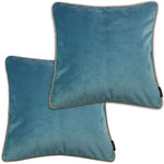 Laden Sie das Bild in den Galerie-Viewer, McAlister Textiles Matt Duck Egg Blue Velvet 43cm x 43cm Cushion Sets Cushions and Covers Cushion Covers Set of 2 
