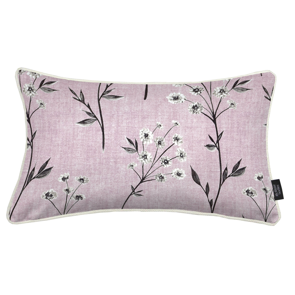 McAlister Textiles Meadow Blush Pink Floral Cotton Print Pillow Pillow Cover Only 50cm x 30cm 