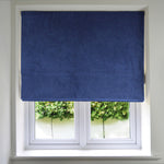 Laden Sie das Bild in den Galerie-Viewer, McAlister Textiles Matt Navy Blue Velvet Roman Blind Roman Blinds Standard Lining 130cm x 200cm Navy Blue
