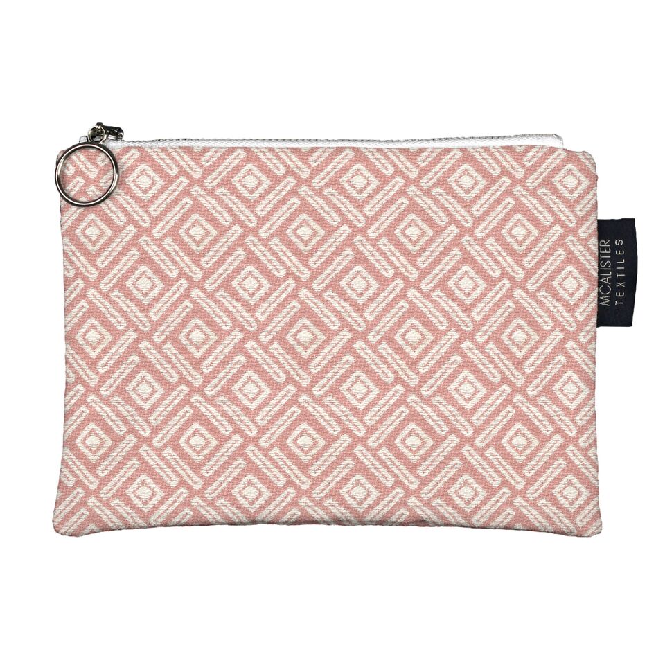 McAlister Textiles Elva Pink + Grey Makeup Bag Clutch Bag 