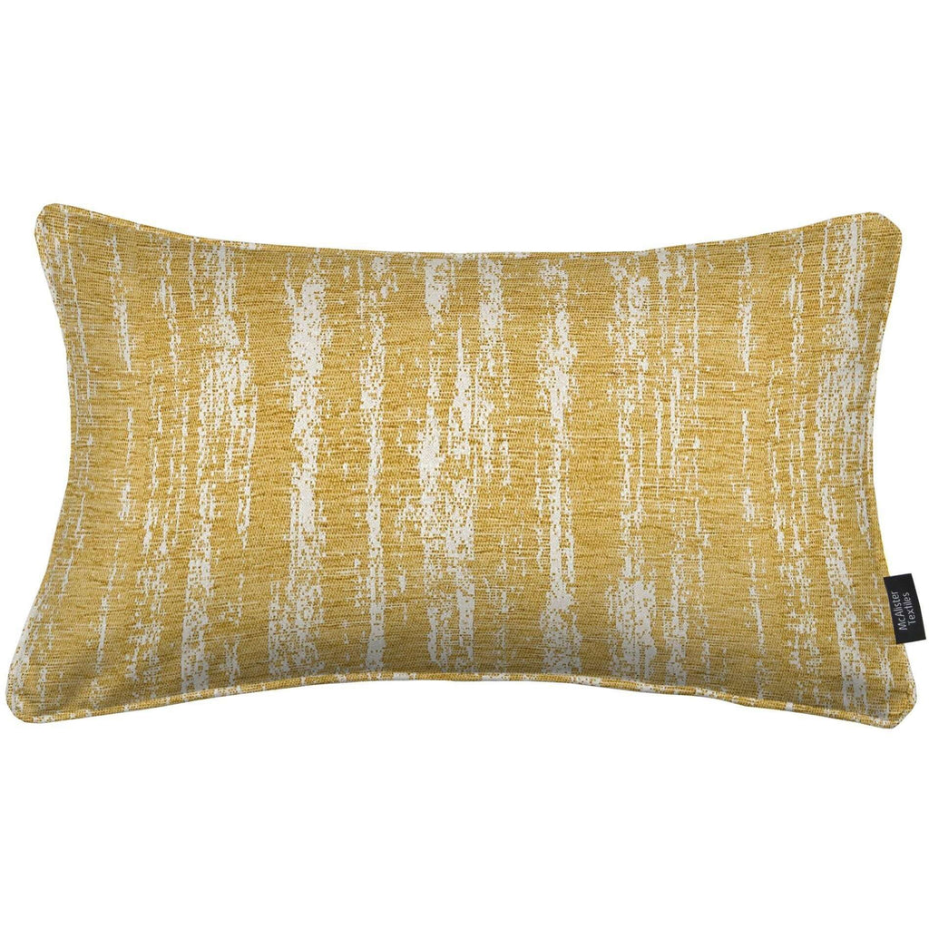 McAlister Textiles Textured Chenille Mustard Yellow Pillow Pillow Cover Only 50cm x 30cm 