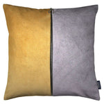 Laden Sie das Bild in den Galerie-Viewer, McAlister Textiles Decorative Zip Yellow + Grey Velvet Cushion Cushions and Covers Cover Only 43cm x 43cm 
