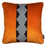 Laden Sie das Bild in den Galerie-Viewer, McAlister Textiles Maya Striped Burnt Orange Velvet Cushion Cushions and Covers Polyester Filler 43cm x 43cm 
