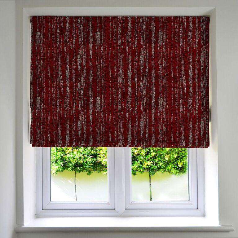 McAlister Textiles Textured Chenille Wine Red Roman Blinds Roman Blinds Standard Lining 130cm x 200cm 