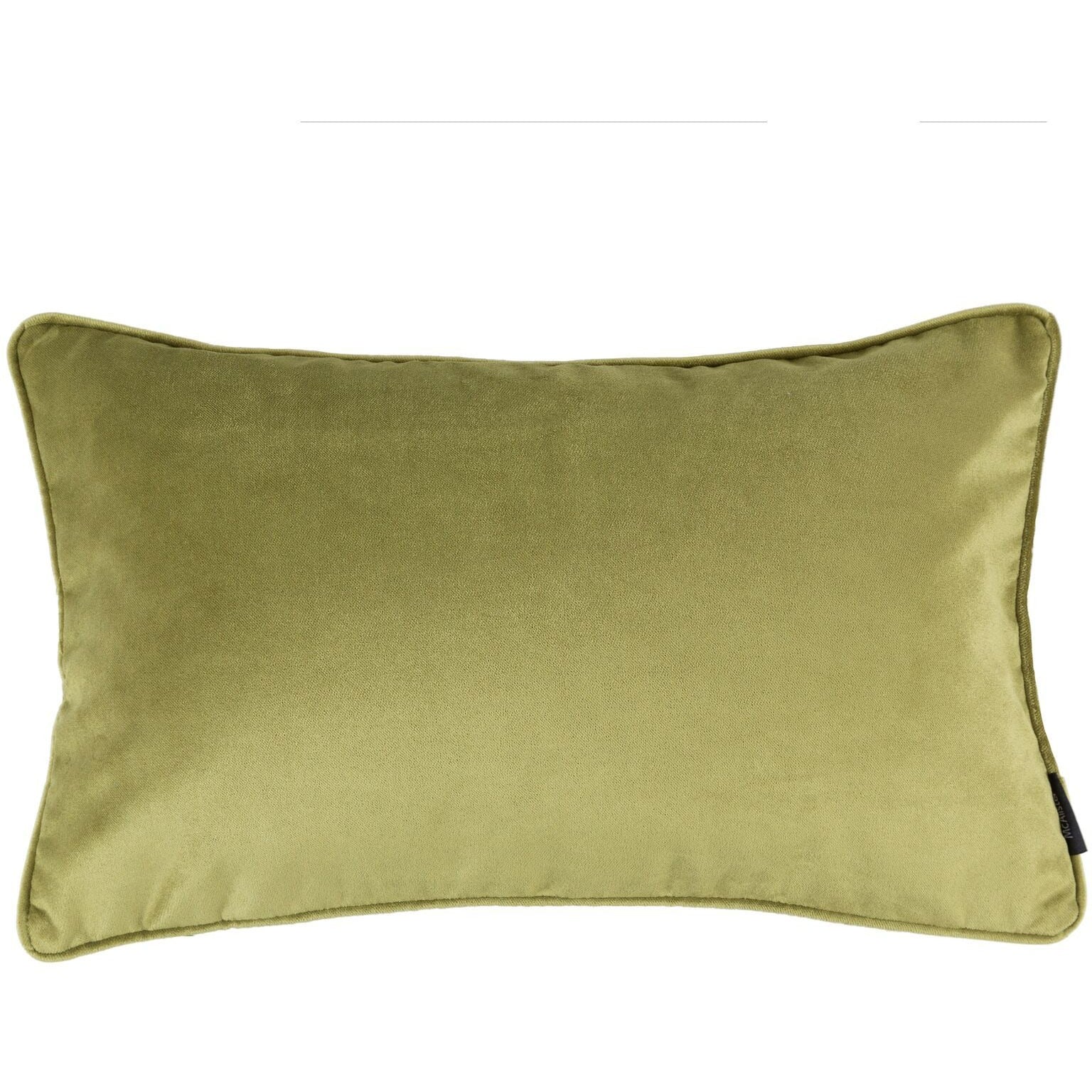 McAlister Textiles Matt Lime Green Piped Velvet Pillow Pillow Cover Only 50cm x 30cm 