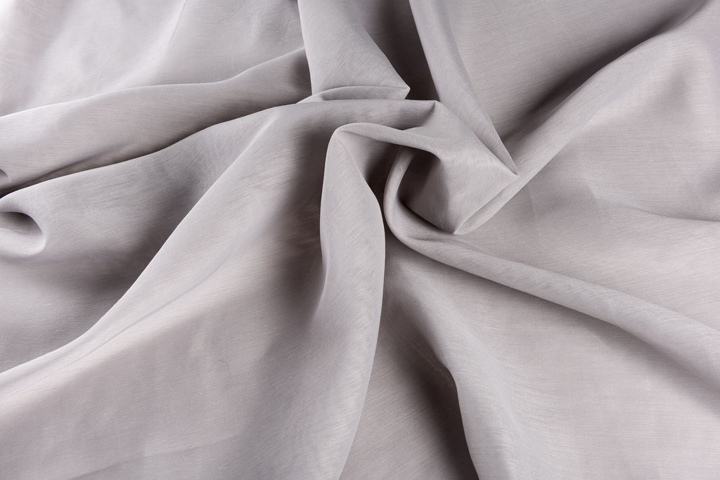 McAlister Textiles Tranquility Soft Grey Wide Width Voile Curtain Fabric Fabrics 