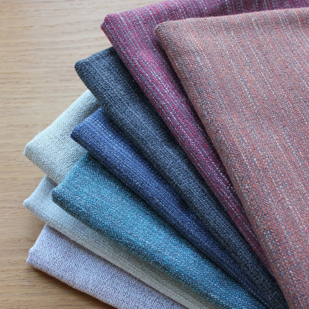 McAlister Textiles Hamleton Rustic Linen Blend Natural Plain Fabric Fabrics 